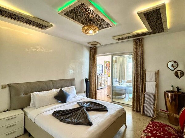 Appartement vue mer 2 chambres avec salon - Location par jour à Marina Agadir