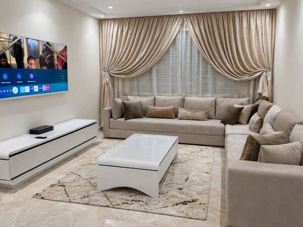 Appartement 80 m² - 1 chambre et 2 salons - Résidence Jardin d'Agadir (Kettani) - Location longue durée