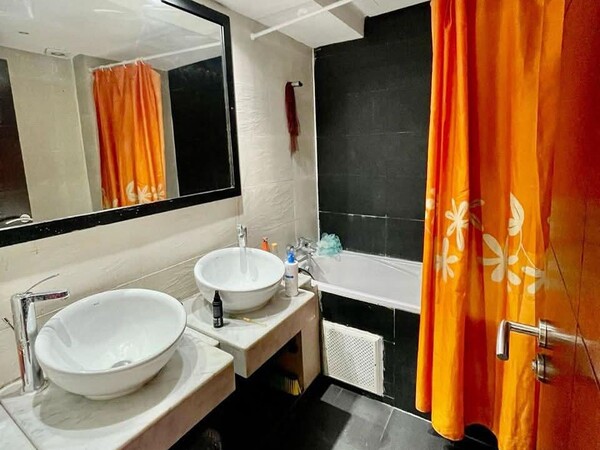 Comfortable Apartment Balcony and Laundry